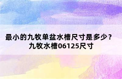 最小的九牧单盆水槽尺寸是多少？ 九牧水槽06125尺寸